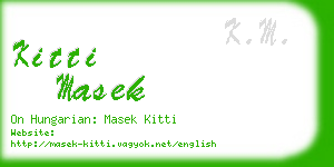 kitti masek business card